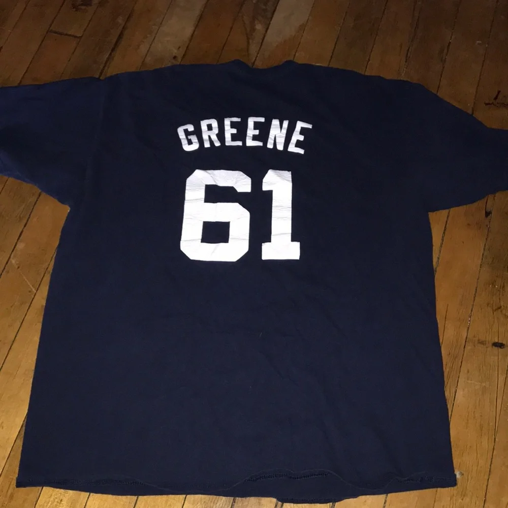 Detroit Tigers Navy Short Sleeve Shirt with 'GREENE 61' Graphic‎